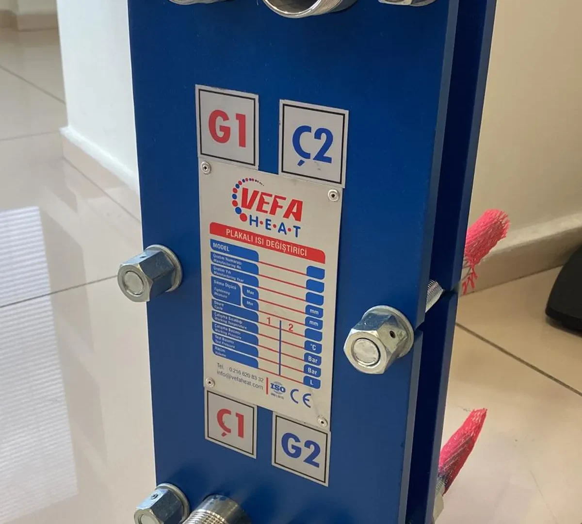 Contalı plakalı eşanjör imalatı — Vefa Heat